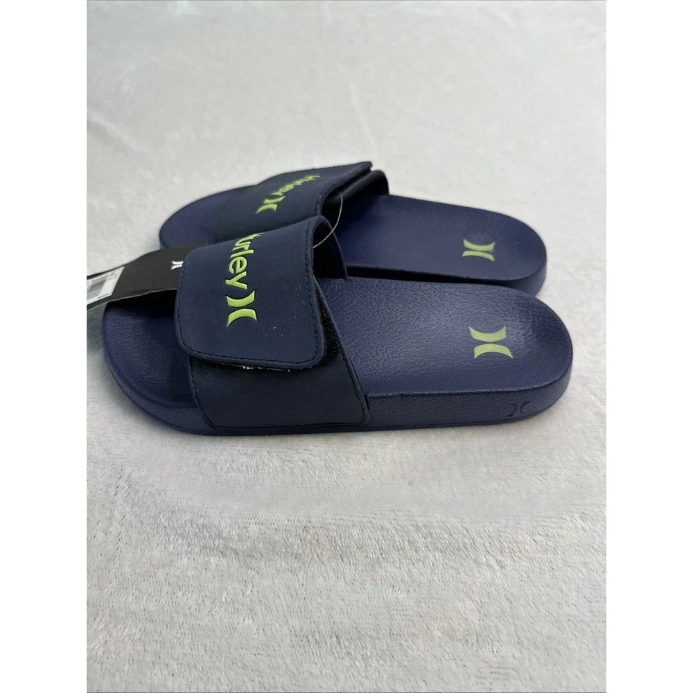 Hurley Kids Navy‎ Blue Slide Sandals with Logo Size 5